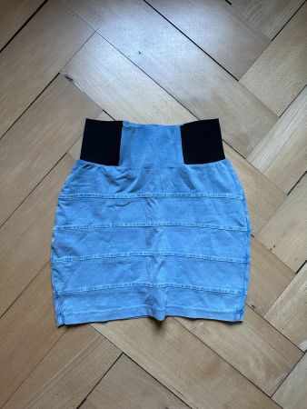 TOPSHOP - Rock blau in Jeans-Optik 34