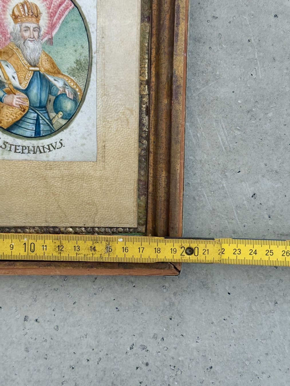 Dipinti: Handgemalte Miniatur S. Stephanus wohl 17. Jh. – Usato da Murgenthal venduto da allbazar 5