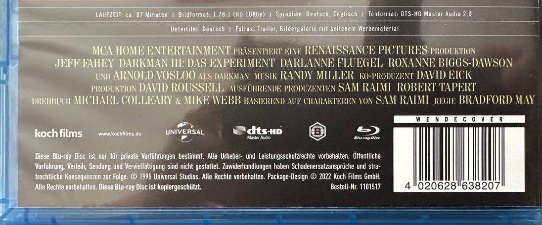 Tutti i DVDs: Darkman Trilogie Blu-ray Top Zustand – Usato da Beringen venduto da Mantafisch1 6
