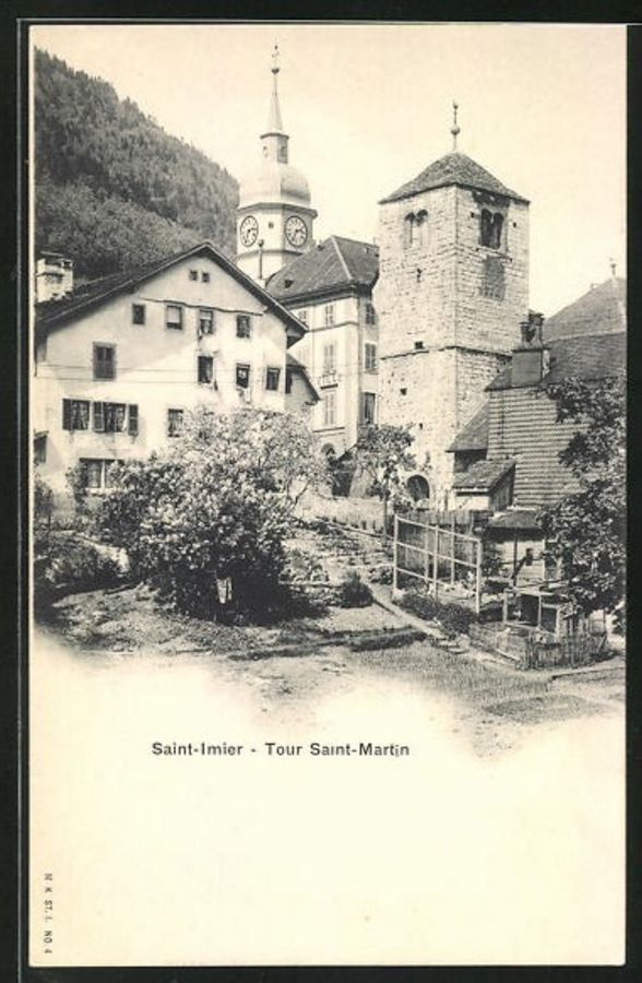 Cartoline postali: St-Imier, Tour St-Martin vers 1900 – Usato da Frauenfeld venduto da POML