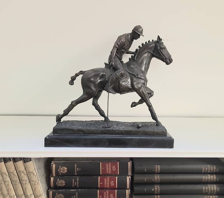 Sculture & Statue: Exklusive Bronze-Skulptur als Polospieler – Usato da Basel venduto da Eule2000