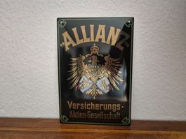 Emailschild Allianz Versicherung Emaille Schild Türschild