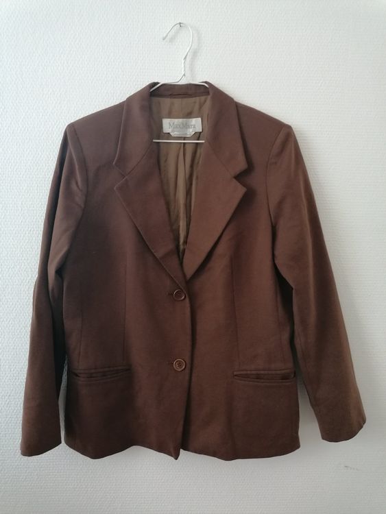 Blazer Max Mara En Laine - Taille L, Couleur Gris, Parfait état Occasion