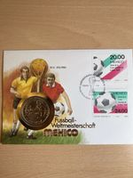 Münzbrief Isle of Man 1986 Fussball WM Mexico Deuschland