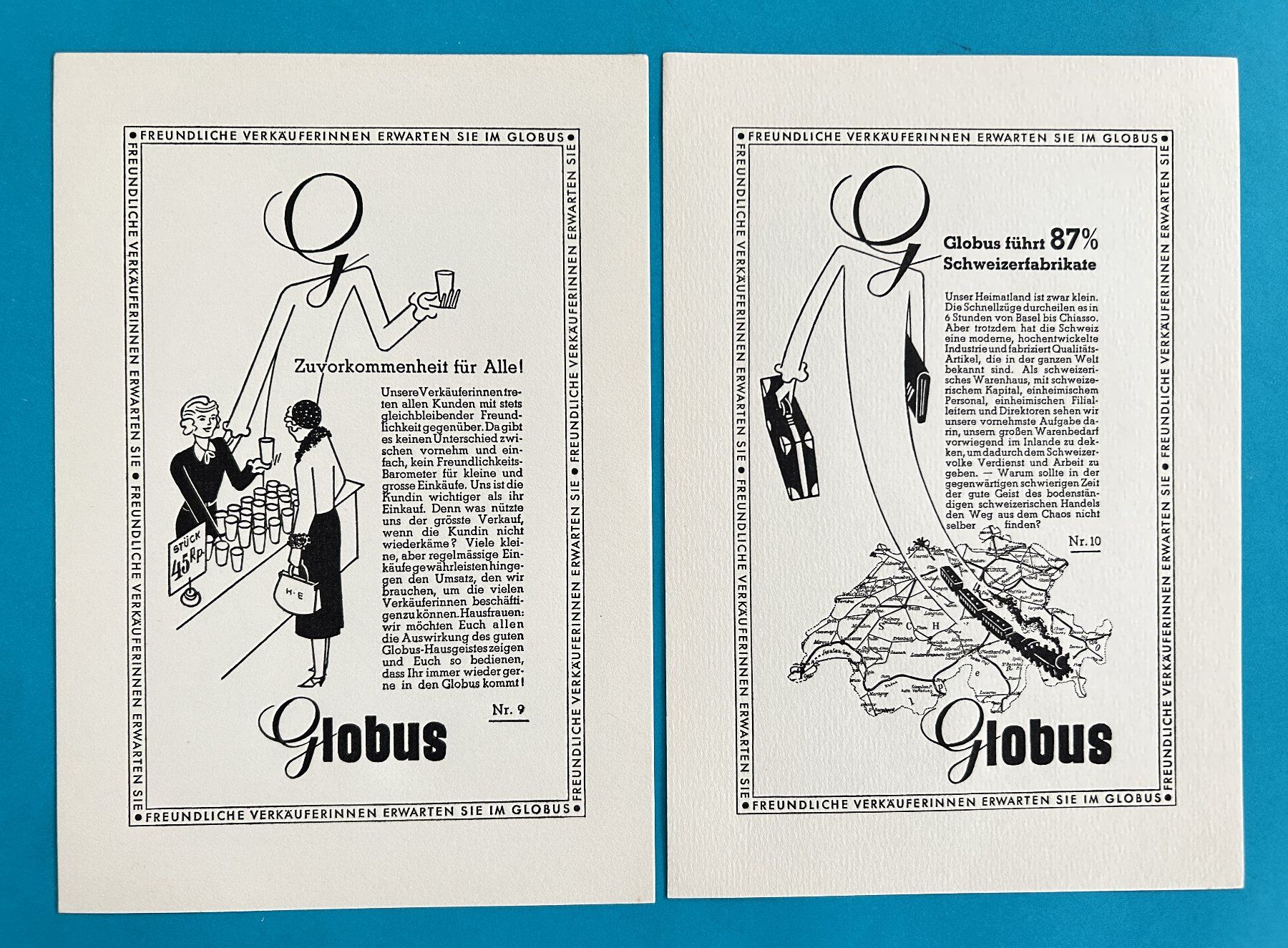 Posters & Illustrations: SAMMLUNG GLOBUS INSERATE 1932/33 – D'occasion à Zürich par Domus09 5