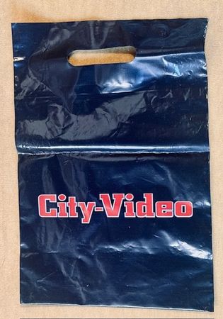 Nostalgie Zeitzeuge  neuer Plastiksack Videothek CITY VIDEO