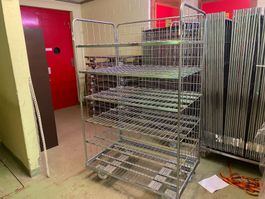 Profi Kommissionierwagen mit 5 Tablare 120x80x195 cm