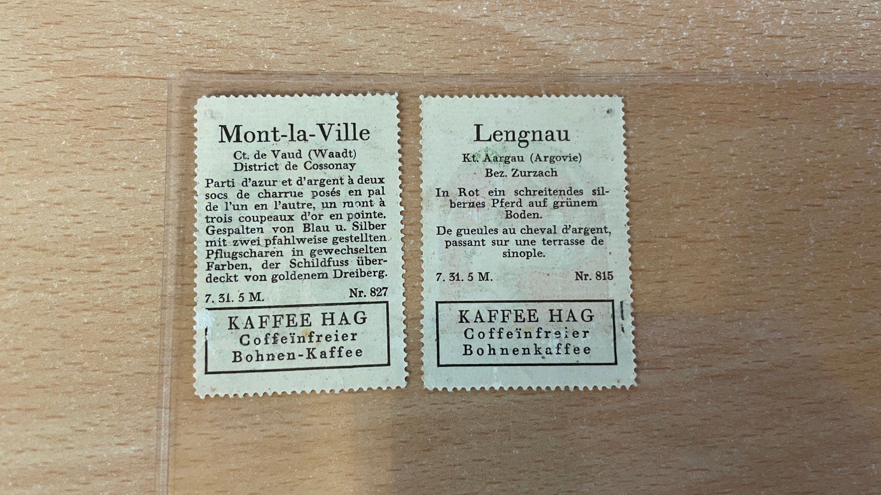 Aufkleber: Die Wappen der Schweiz - Klebebilder 815 & 827 – Gebraucht aus Glattfelden von cybermaxx 1