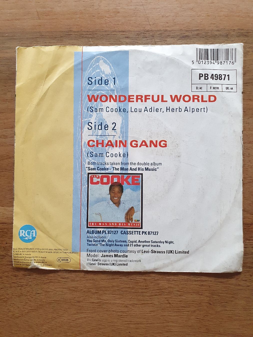 Dischi in vinile: Sam Cooke Wonderful World / Chain Gang 7" Single – Usato da Sirnach venduto da dimitri1963 1