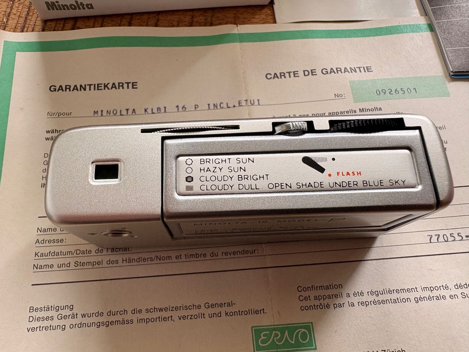 Minolta Fotocamera: Minolta 16 ps Set Neu – Nuovo e nell'imballaggio originale da Rapperswil SG venduto da reb_6fhl 3