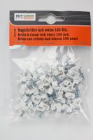 100x Nagelbriden, 4x6 mm, weiss, neuwertig für Kabel!