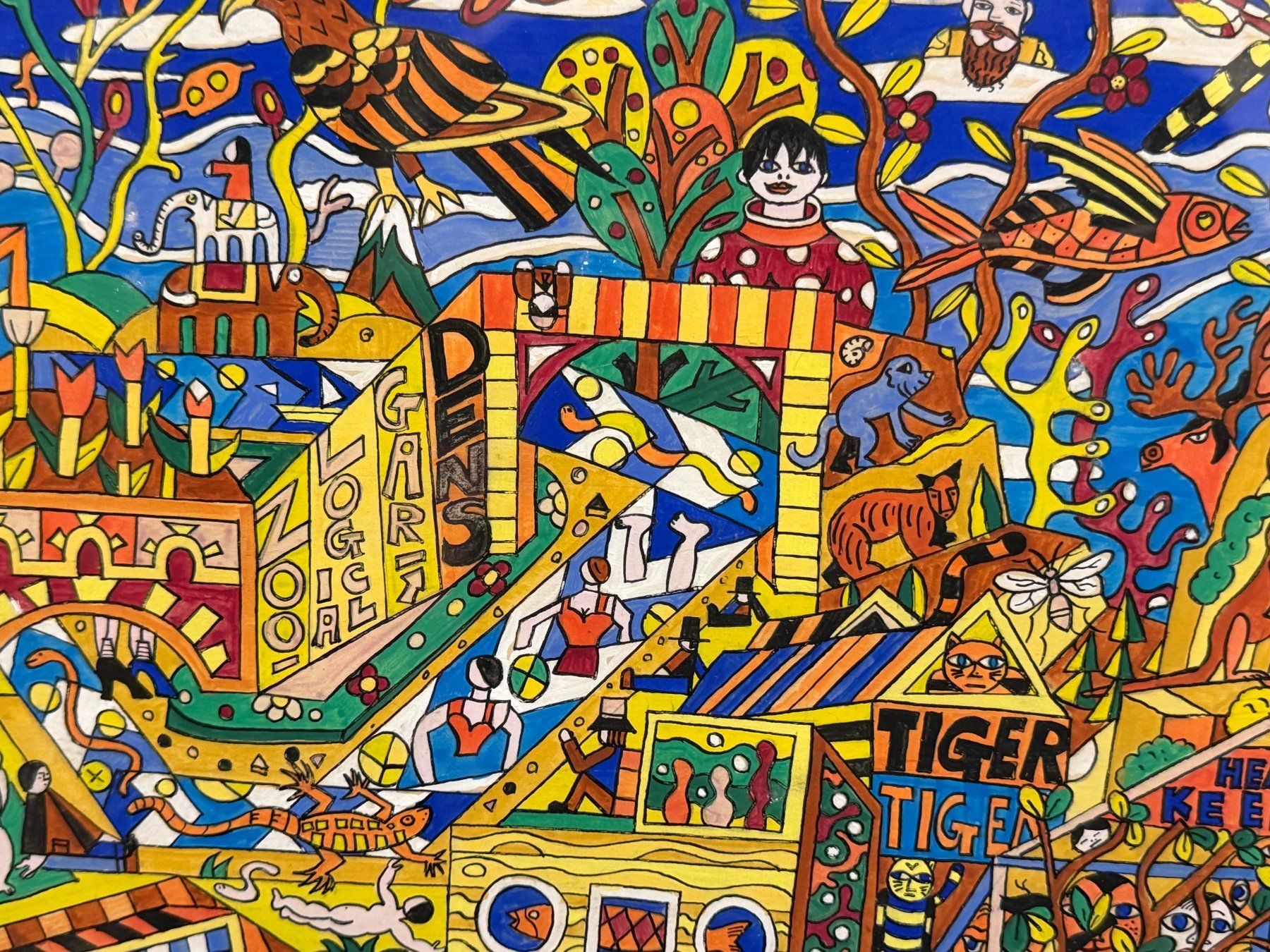 Dipinti: BILL MAYNARD - "MY ZOO" Superbe Œuvre originale Pop Art – Usato da Morges venduto da vintix 6