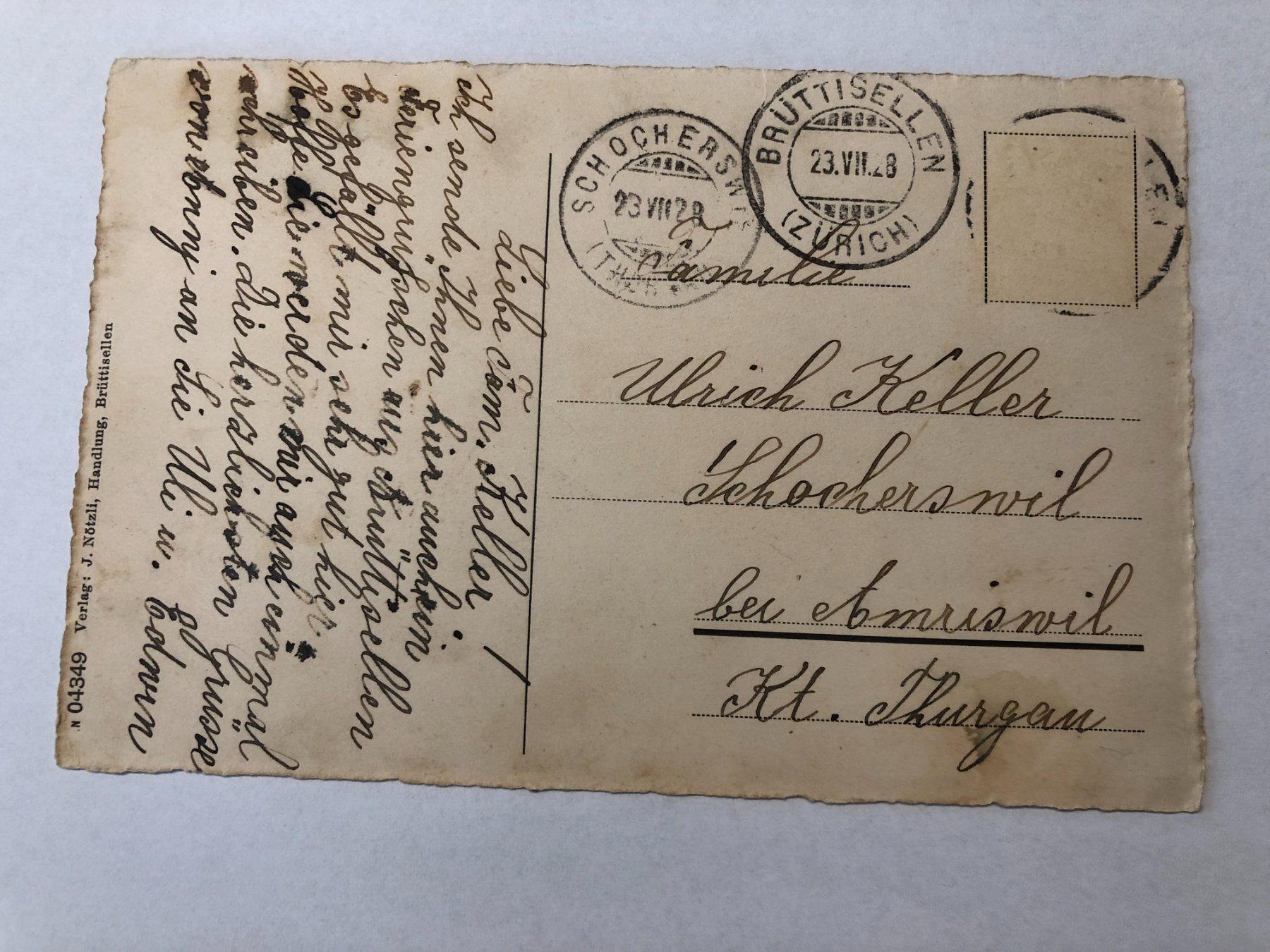 Ansichtskarten: Brüttisellen - Schuhfabrik 1928 – Gebraucht aus Pfäffikon ZH von Waltoversand 1
