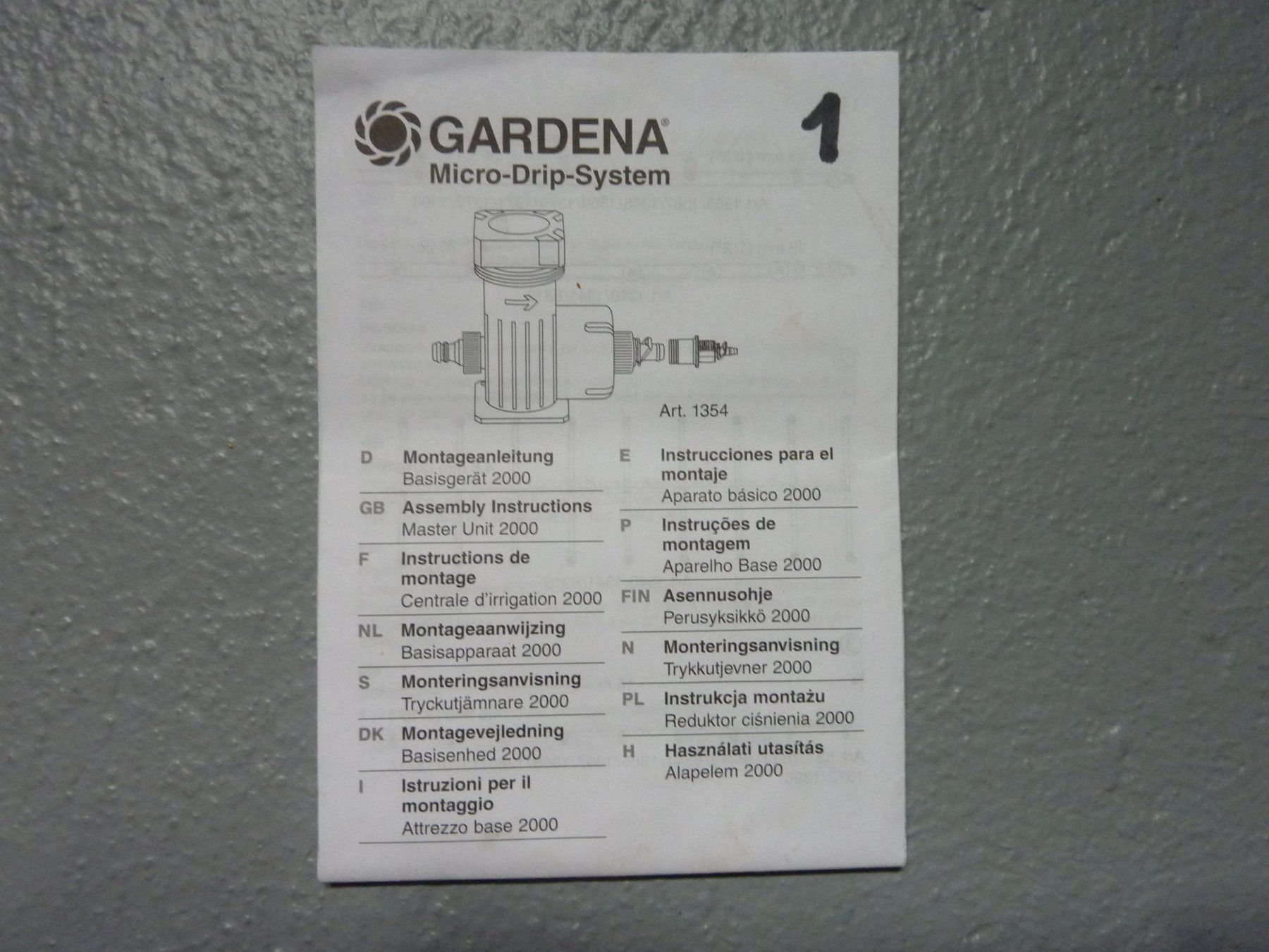 Gardena Tubi & Tubi flessibili: Gardena Micro-Drip-System - Bewässerung - Basisgerät 2000 – Nuovo (secondo la descrizione) da Auenstein venduto da Secop 1