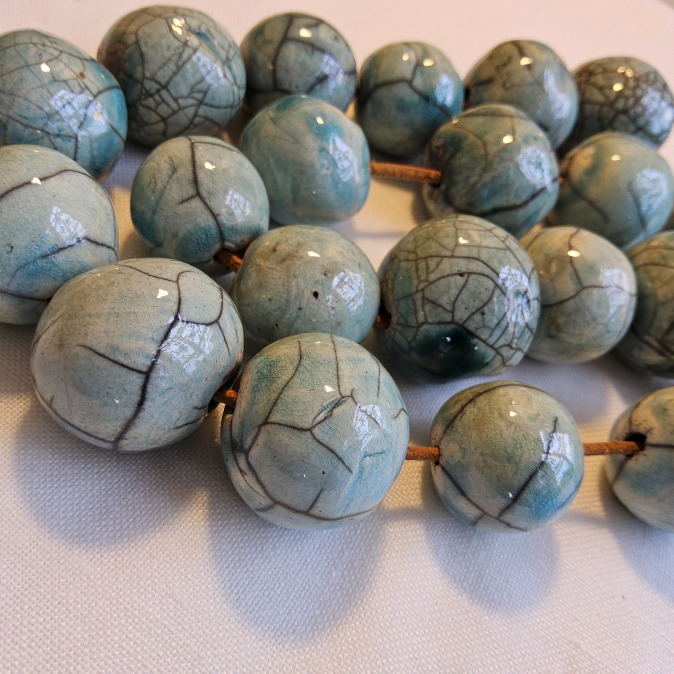 Catenine: Wunderschöne Keramik Handmade Halskette Collier, Türkis – Usato da Zürich venduto da gutsan 4