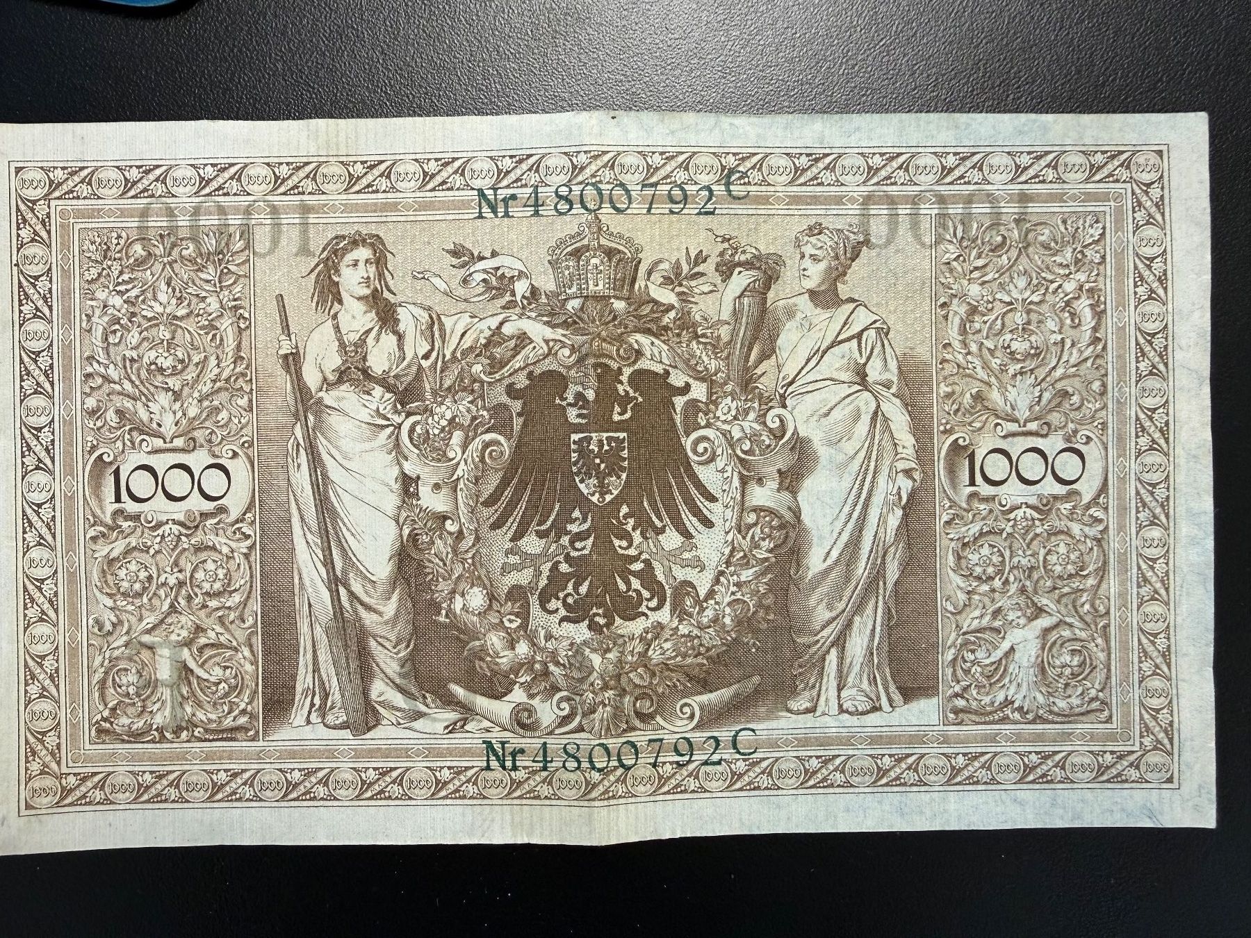 Banconote: Reichsbanknote 1000 – Usato da Diepoldsau venduto da Luec0 1