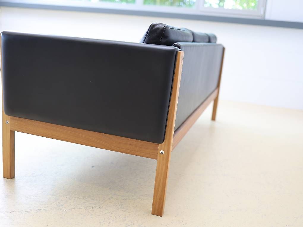 Hans J. Wegner Divani: Hans J. Wegner CH163 Sofa von Carl Hansen | Eiche & Leder – Usato da Meinisberg venduto da atelier_TILIJA 5