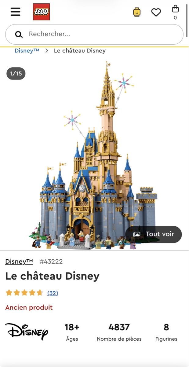 Lego Kit di costruzioni: Lego Disney Castle 43222 – Usato da Bonstetten venduto da Johanne_Lamalle 2