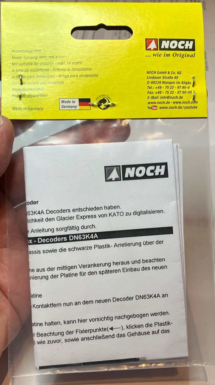 Kato Trains électriques: RhB Digital Decoder fur Kato Lok RhB Neu OVP – Neuf avec emballage d'origine à Dompierre VD par immorentes 1