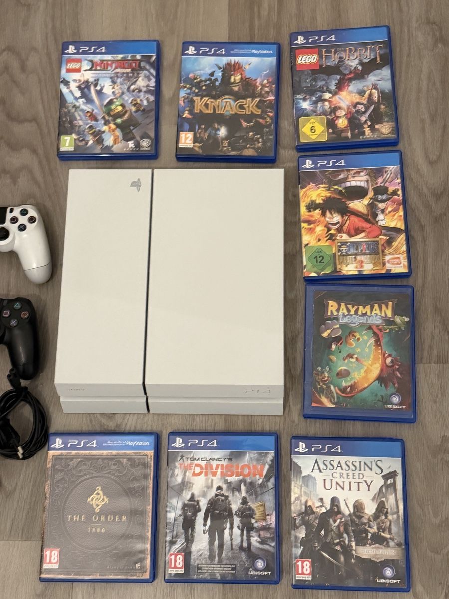 Sony Console: PlayStation 4 PS4 Konsole Weiss, 2 Controller & 8 Spiele Set – Usato da Niedergösgen venduto da Wilzzon 3