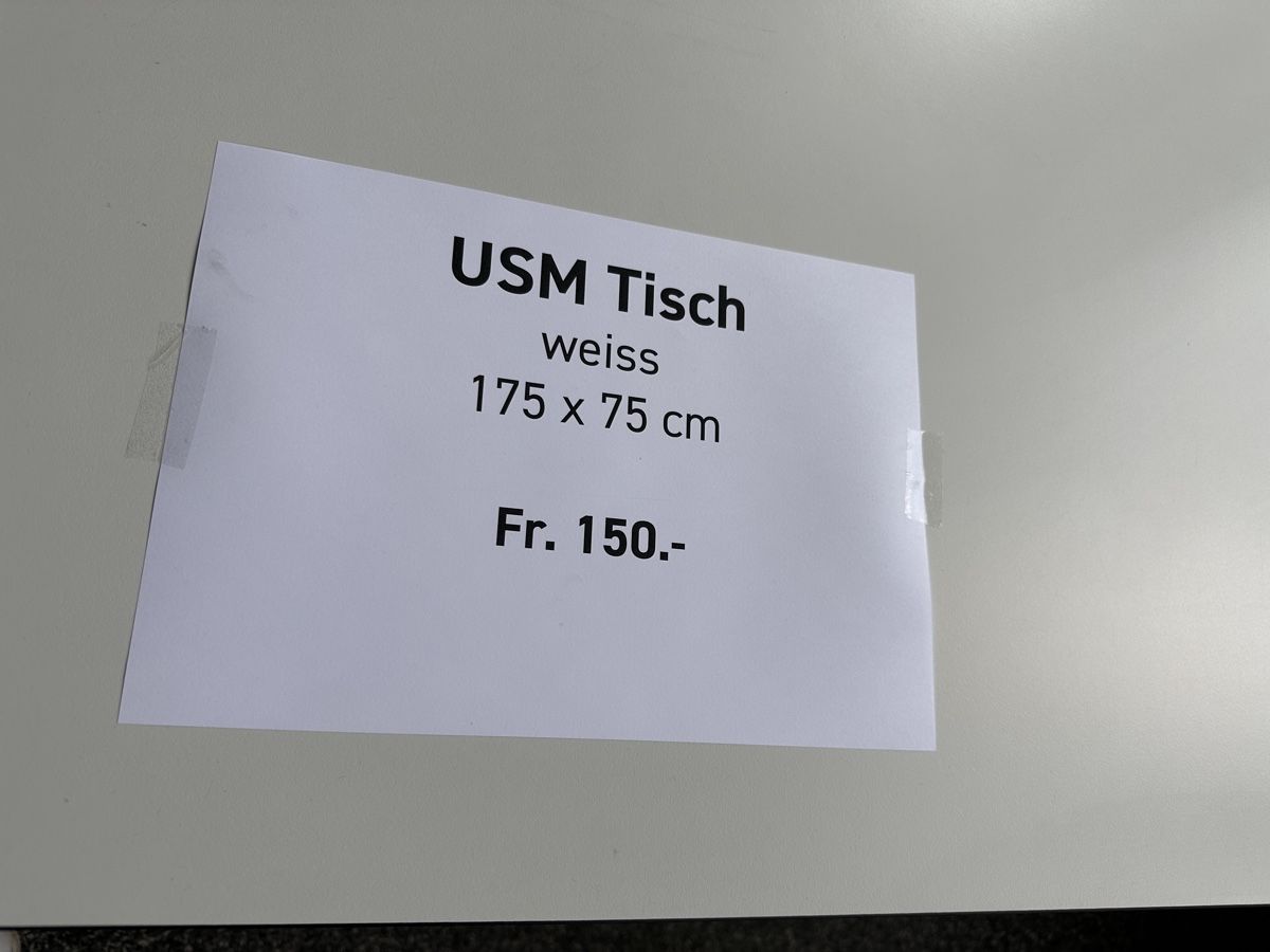 USM Scrivanie: USM Haller Tisch 175x75cm weiss – Usato da Luzern venduto da AK64 1