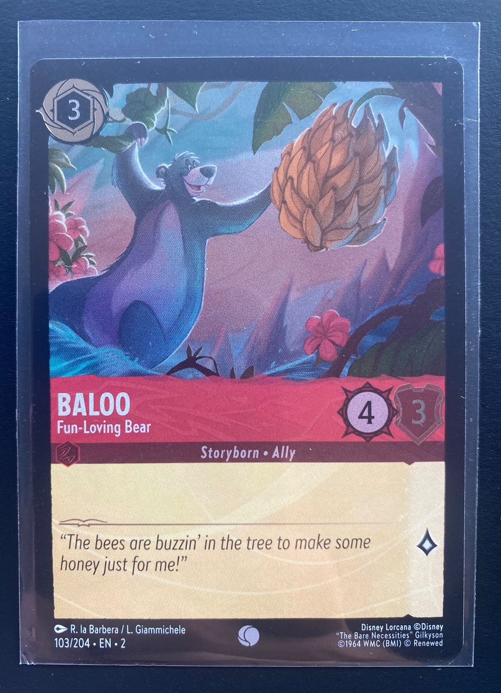 Disney Carte collezionabili: Lorcana FOIL BALOO 103/204 EN-2 Common – Usato da Lugano venduto da VlaseCard