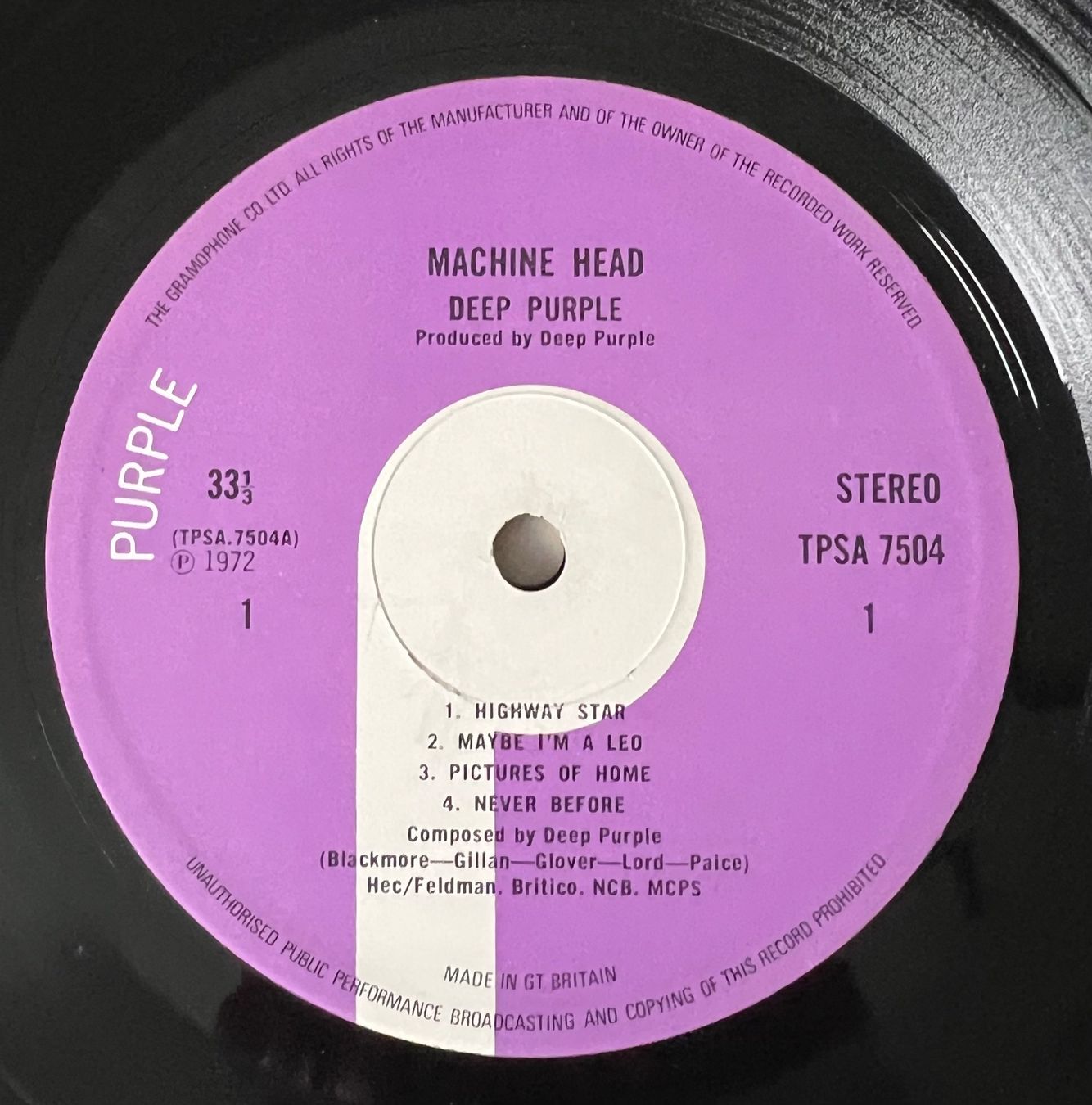Vinyles: DEEP PURPLE - MACHINE HEAD – D'occasion à Horw par Belowzero0 4