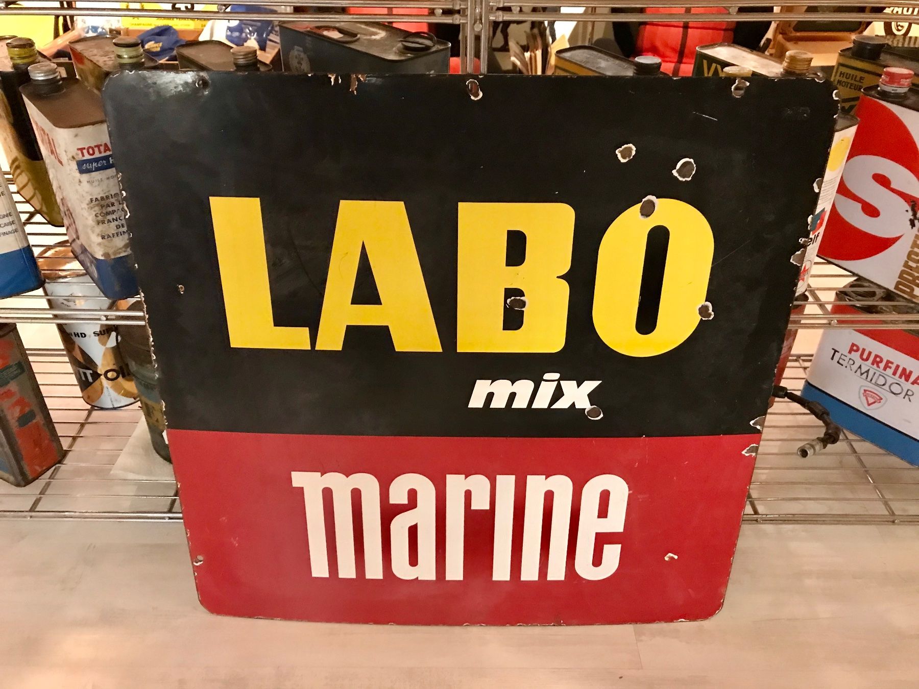 Insegne: Labo - Emailschild (doppelseitig) – Usato da Erlinsbach venduto da Stu-ff 2
