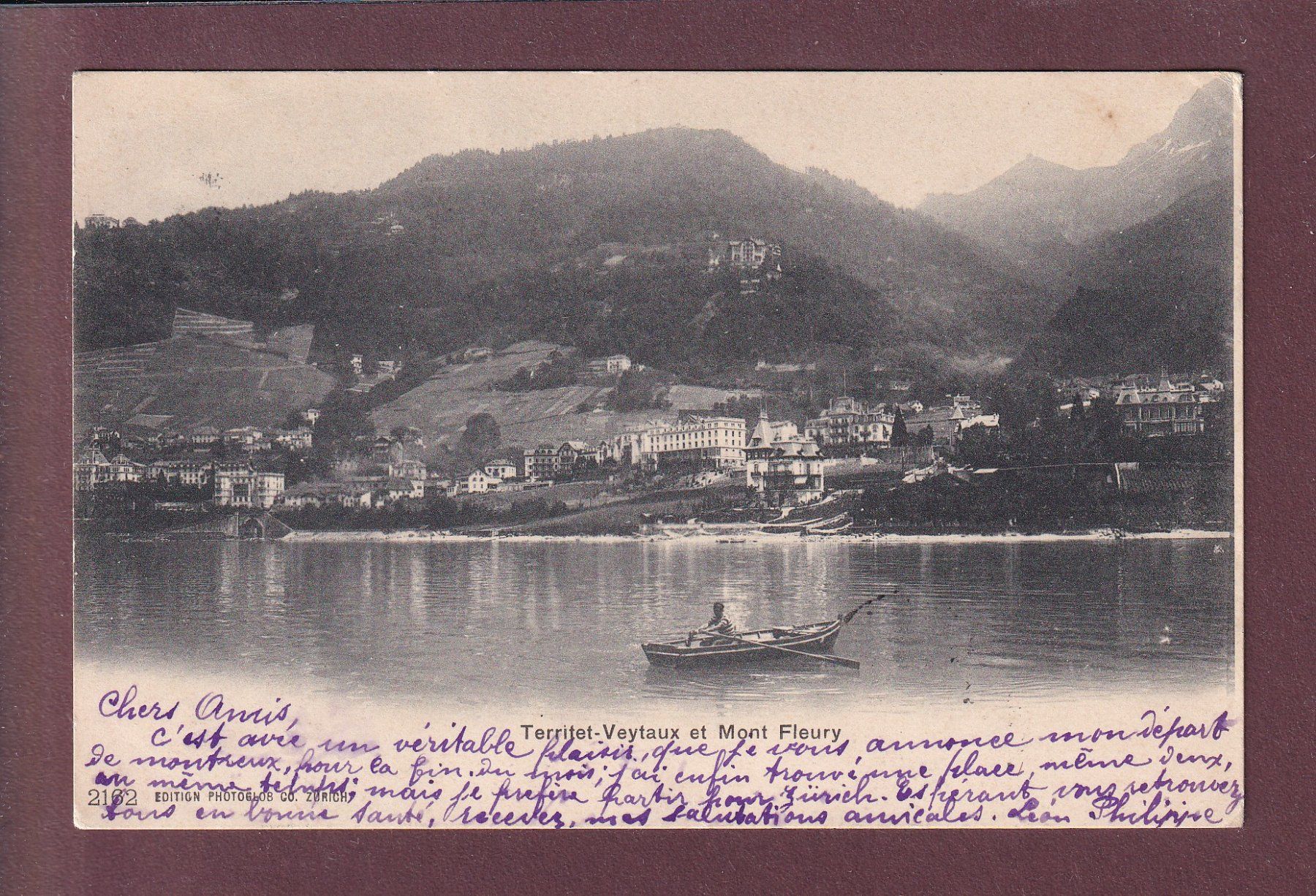 Cartes postales: TERRITET - VEYTAUX - Mont Fleury - Barque - 1902 – D'occasion à Pully par nicecards