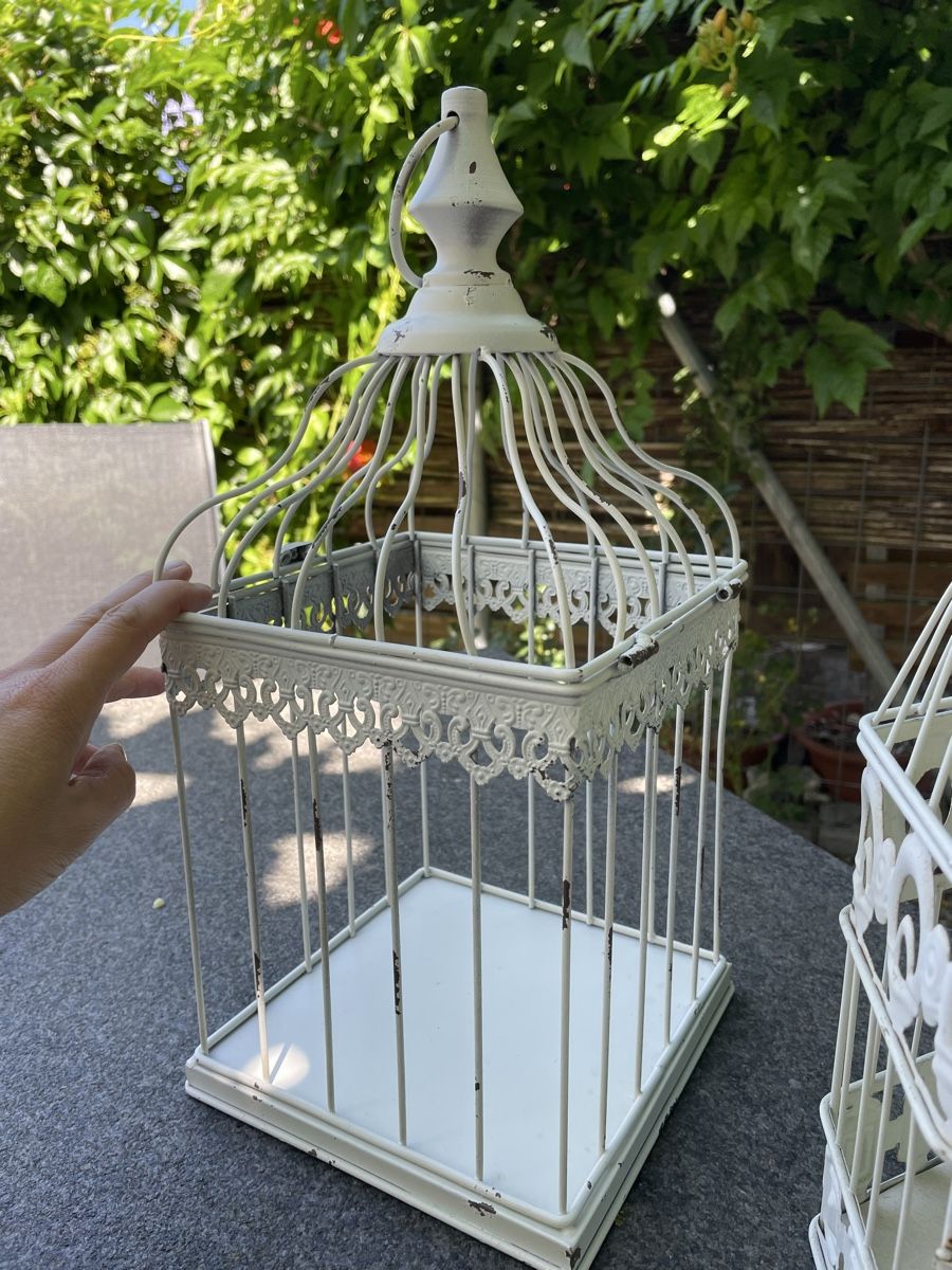 Casette per uccelli: 2x Shabby Chic Vogelkäfig Deko Kerzen – Usato da Niederbüren venduto da poschti 2