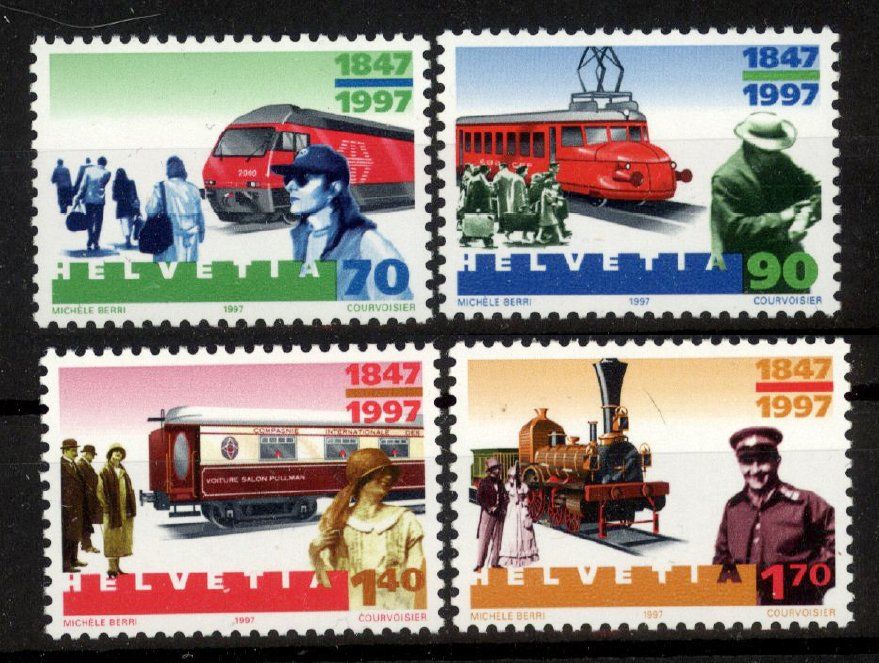 Tutti i francobolli: 1997, Sonderpostmarken Bahnen ** (2) – Usato da Willisau venduto da Vollstempel
