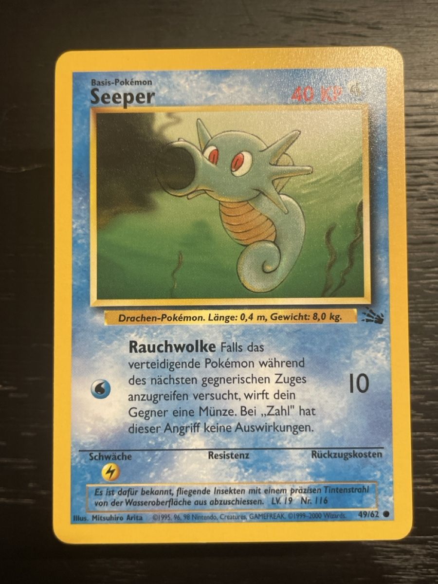 Pokémon Cartes à collectionner: Pokemon Seeper 49/62 fossil common – D'occasion à Hugelshofen par Suimosa