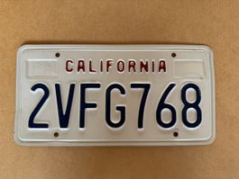 Nummernschild Kalifornien USA