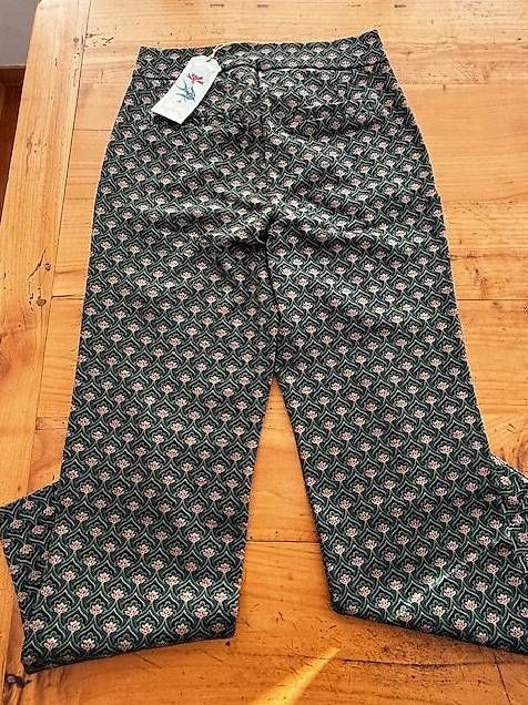 King Louie Pantaloni: King Louie hübsche Stoffhose Grösse 34 – Nuovo e nell'imballaggio originale da Bern venduto da Delirious 4