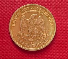 USA-Trade Dollar 1876++Goldedition/Replik