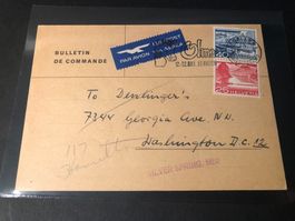 Attraktive 65 Rp. Luftpost Olma PK 1950 nach Washington D.C.