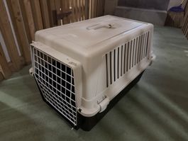 Transportbox Haustier beige dunkelgrau guter Zustand