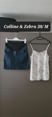 Jupe en jean grossesse Colline/coton & Haute Zebra taille 38