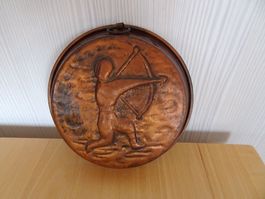 Kupferbild, Wandbild Tierkreiszeichen Schütze, Vintage Deko