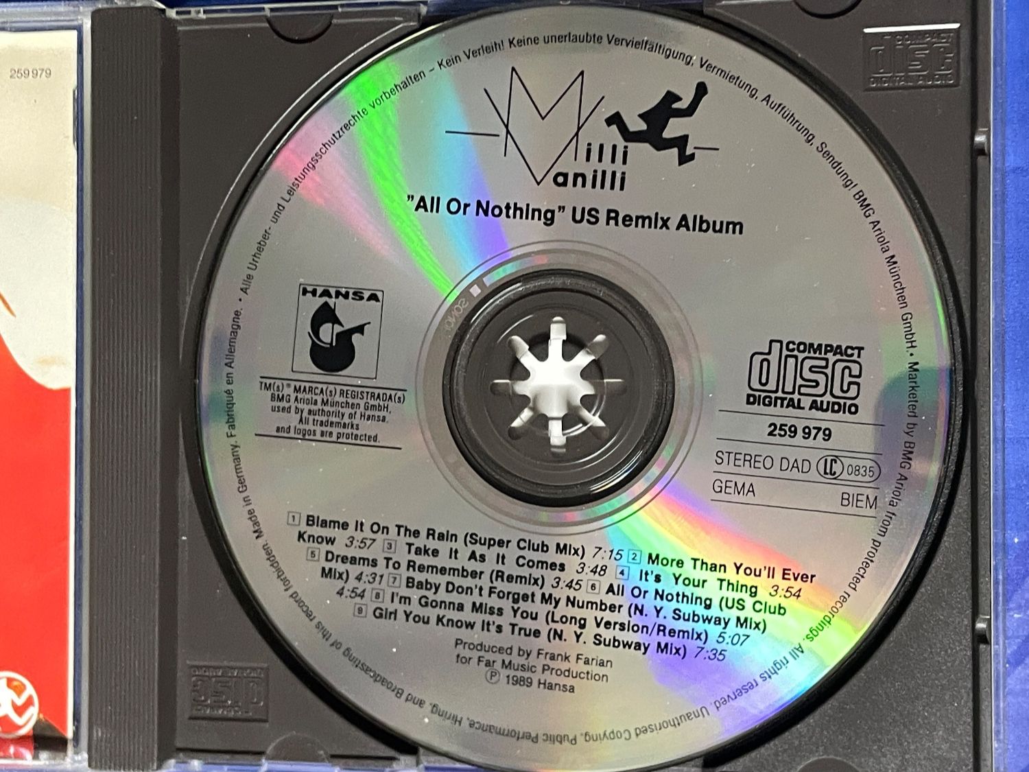 CDs: Milli Vanilli – Gebraucht aus Muri b. Bern von AdidasCollector 2