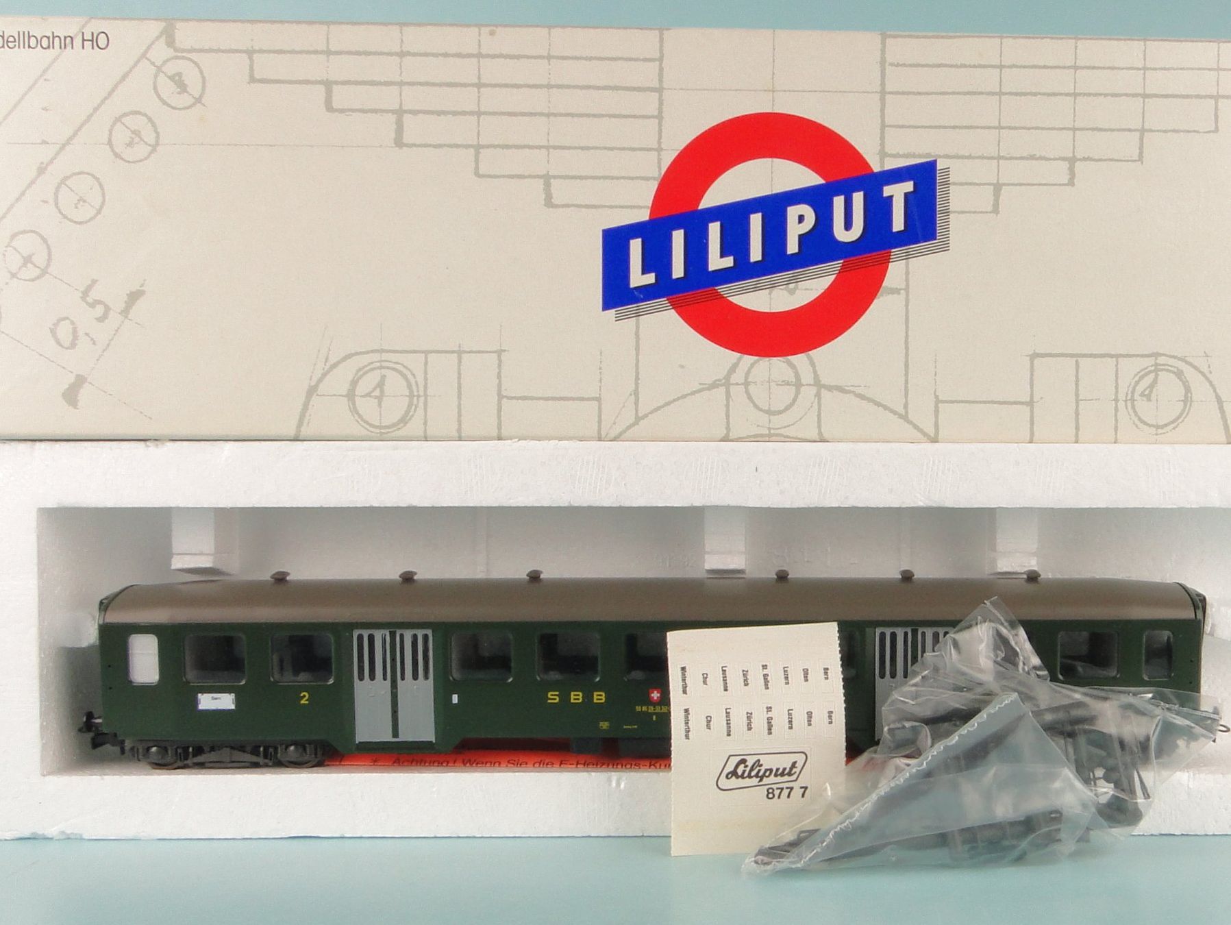 Liliput Modelleisenbahnen: Liliput 876 50 SBB Leichtstahl 2 Kl. – Gebraucht aus Bülach von  8