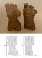 Silikonform Kerzenform Seifenform Torso 2er Set