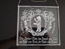 Fensterbild Glasbild Berner Mutz Bleirahmen