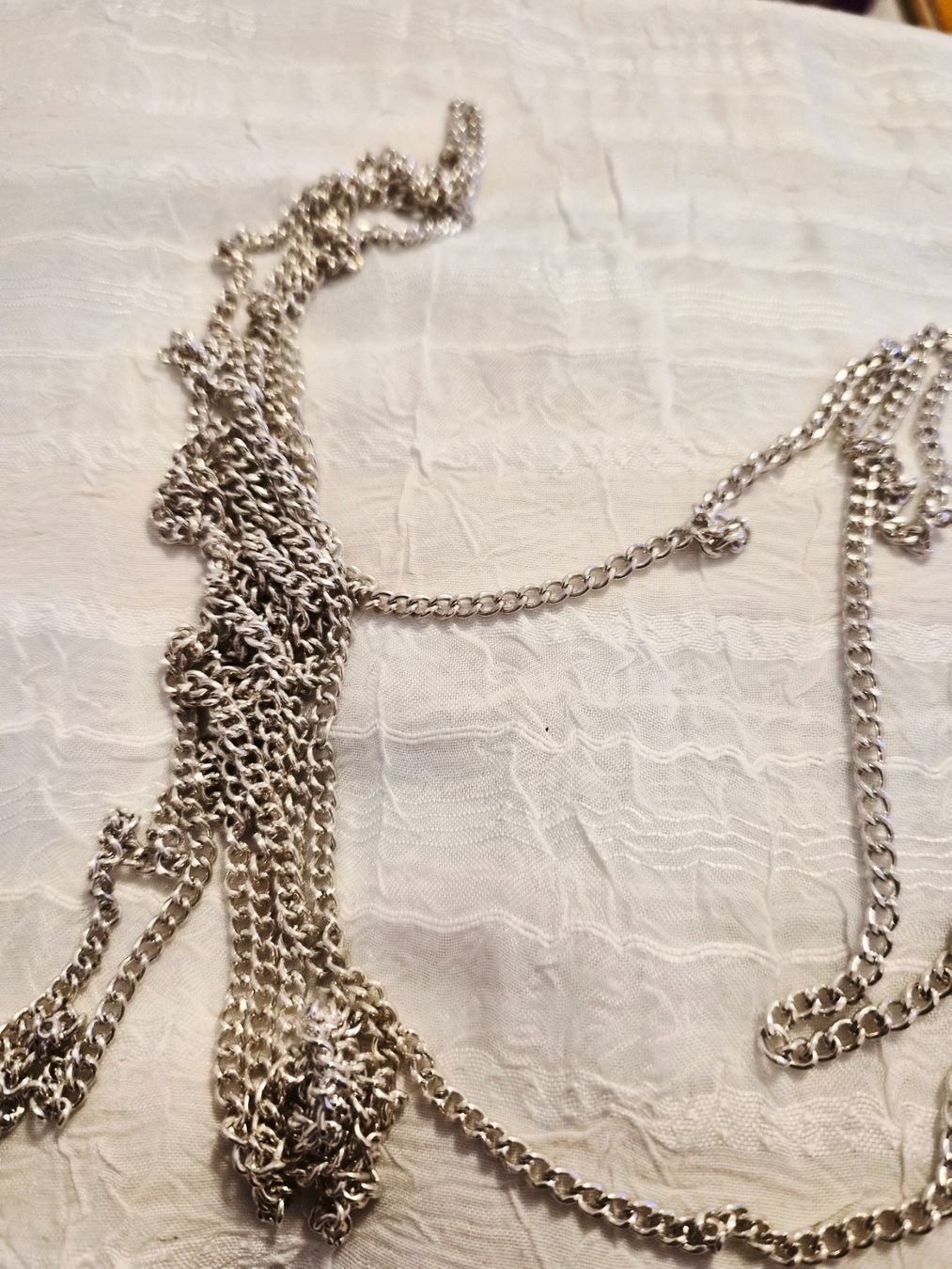 Perle (finte): Gliederkette 250cm silber farbe nr11 – Nuovo (secondo la descrizione) da Dietikon venduto da Eleda 1