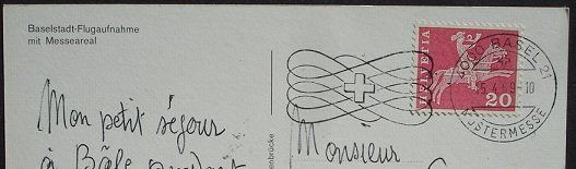 Cartoline postali: BASEL STADT Flugaufnahme – Usato da Jona venduto da philajona 1