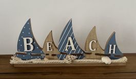 Deko Holz-Beach Schriftzug, Maritime