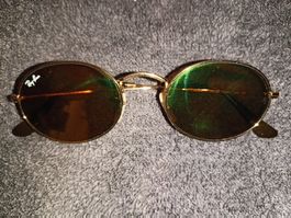 Lunettes de soleil Ray-Ban Oval Flat - Doré / Miroir