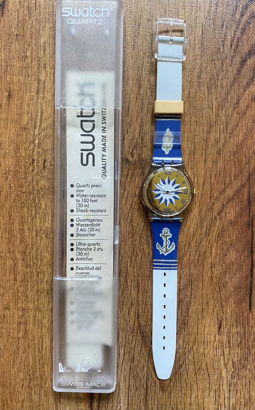 Swatch Orologi: Design Swatch Blue Anchorage Uhr – Usato da Olten venduto da sportwelt 1