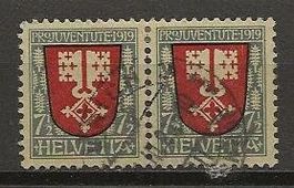 1919 JUVENTUE 7 1/2 Paar NIDWALDEN, gestempelt