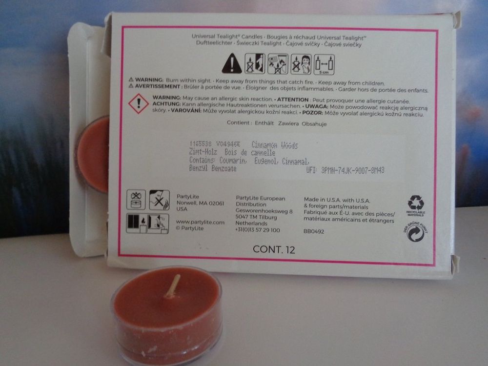 12 Teelichter Zimt Holz ODER Honig Apfelkuchen (Neu und ...